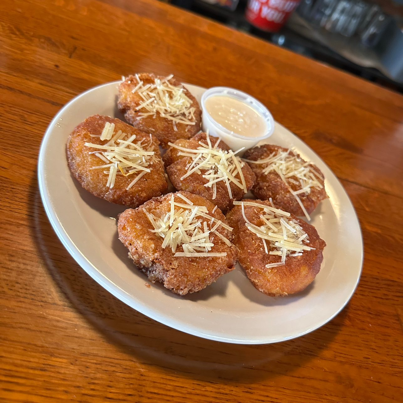 Gouda & Cheddar Potato Cakes.