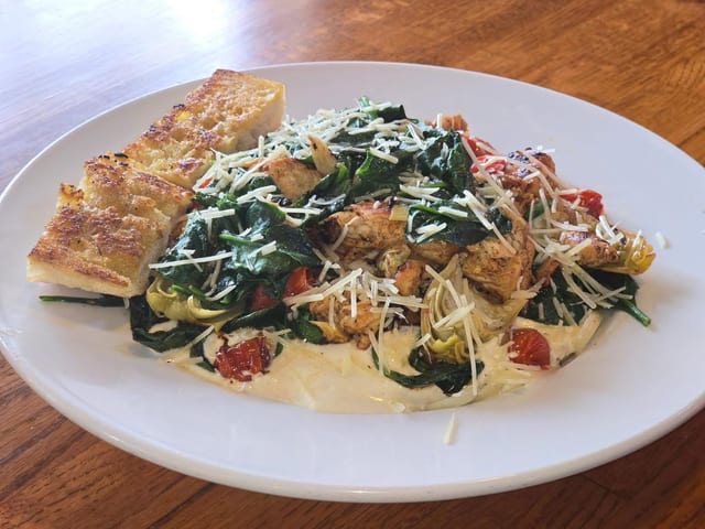 Chicken Rockefeller Pasta.