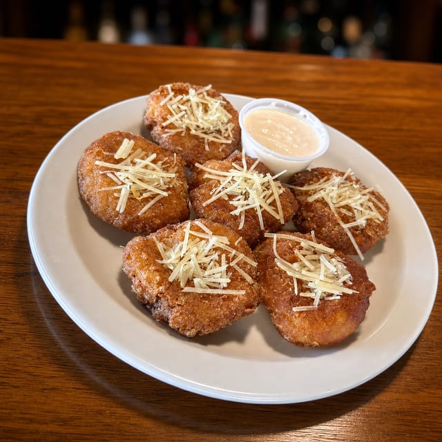 Gouda & Cheddar Potato Cakes.