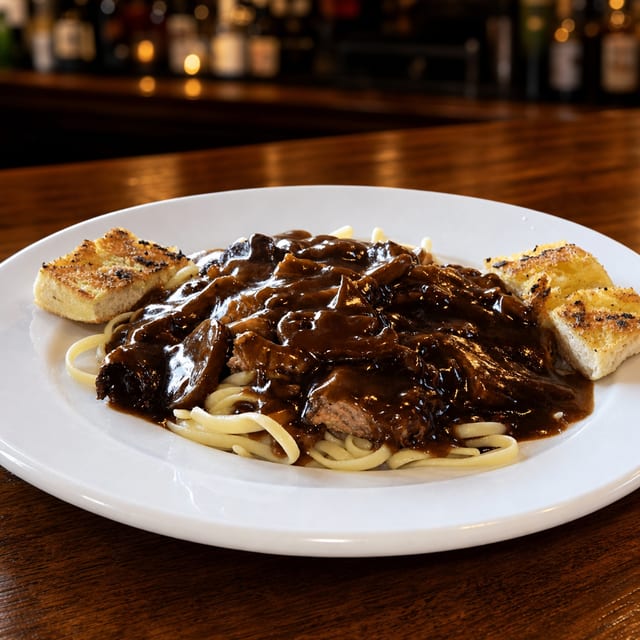 Smoked Brisket Stroganoff Pasta.