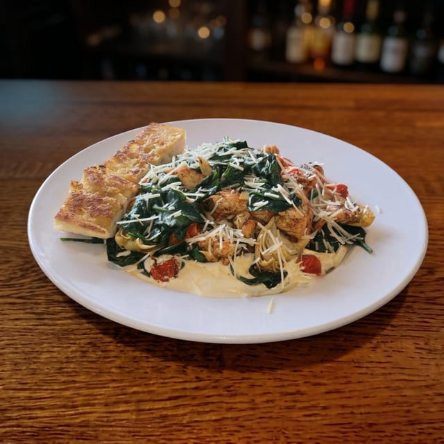 Chicken Rockefeller Pasta.